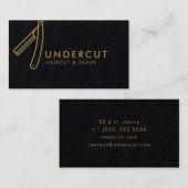 値下げされた理容師かみそりのロゴの名刺 名刺 (正面/裏面)