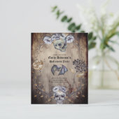 値最高のハローウィンパーティ招待状スカル (スタンド正面)