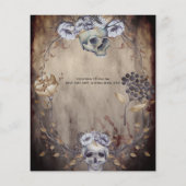 値最高のハローウィンパーティ招待状スカル (裏面)