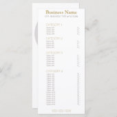 値段表が付いているビジネスメニュー メニュー (正面/裏面)