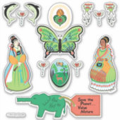 値自然 シール (正面)