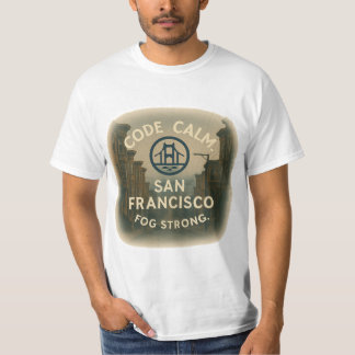 値TコードCalm。霧の強いSF予算テクウェア Tシャツ