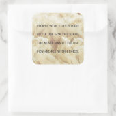 倫理シールを貼った人 スクエアシール (バッグ)