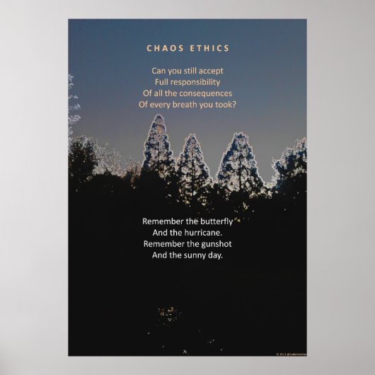 倫理及びバタフライ効果 ポスター (正面)