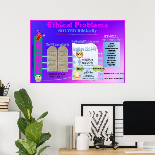 倫理問題解決教室の表 ポスター (ホームオフィス)