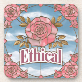 倫理的ステンドグラスのコースターセット コースター