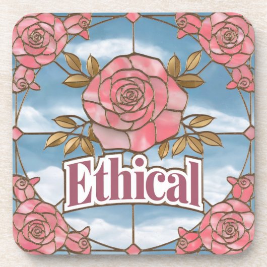倫理的ステンドグラスのコースターセット コースター (正面)