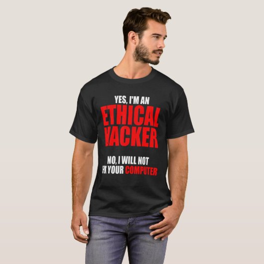 倫理的ハッカーCybersecurity It Pen Tester 20 Tシャツ (正面フル)