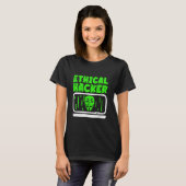 倫理的ハッカーHacking Computer It Hacker Tシャツ (正面フル)