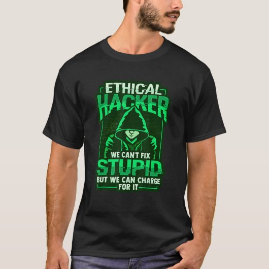 倫理的ハッカーWhite Hat Hacker Cybersecurity 1 Tシャツ (正面)