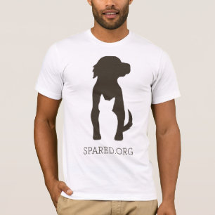 倹約されたロゴのティー-茶色 Tシャツ