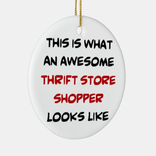 倹約の店の買い物客素晴らし、 セラミックオーナメント (右)