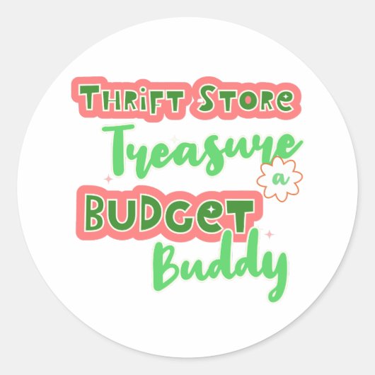 倹約を愛する人のためのキュートな贈り物 ラウンドシール (正面)