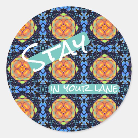 偉そうな女の子 ラウンドシール (正面)