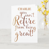 偉大さからの引退はできない カード (黄色い花)