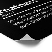 偉大さに強力なインスパイア引用文 ポスター (角)