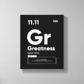 偉大さの定義 |やる気を起こさせる引用文ウォールアート キャンバスプリント (正面)