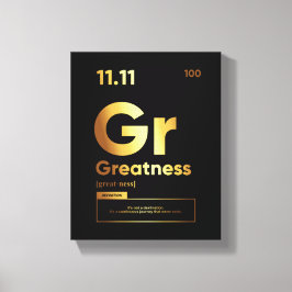 偉大さの定義 |やる気を起こさせる引用文ウォールアート キャンバスプリント