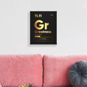 偉大さの定義 |やる気を起こさせる引用文ウォールアート キャンバスプリント (インサイチュ (リビング))