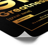 偉大さの定義 |ポスタやる気を起こさせるー ポスター (角)