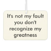 偉大さ カーエアーフレッシュナー (正面)