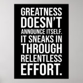 偉大さ – 成功の喧騒やる気を起こさせる ポスター (正面)