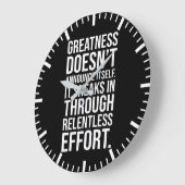 偉大さ – 成功の喧騒やる気を起こさせる ラージ壁時計 (傾斜)