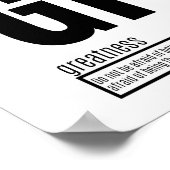 偉大さ – 成功の基本的な要素 ポスター (角)