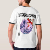 偉大なるオタクの波 Tシャツ (裏面フル)