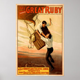 偉大なるルビー、1899年。ヴィンテージシアター ポスター