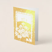 「偉大なる愛」イースターの挨拶 ヨハネ 15:13 箔カード (正面)