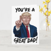 「偉大なる父の日、おめでとう、ドナルド・トランプ」 カード (黄色い花)