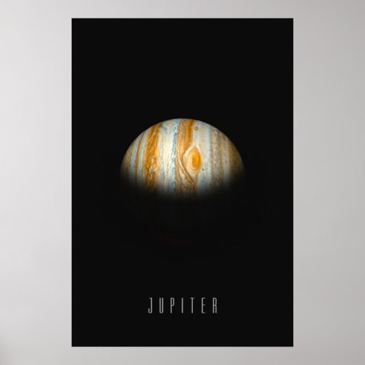 偉大なる赤色の渦を持つガス巨星の王、ジュピター ポスター (正面)