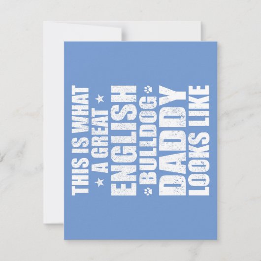 偉大なイングリッシュ・ブルドッグの父ドッグオーナー 招待状 (正面)