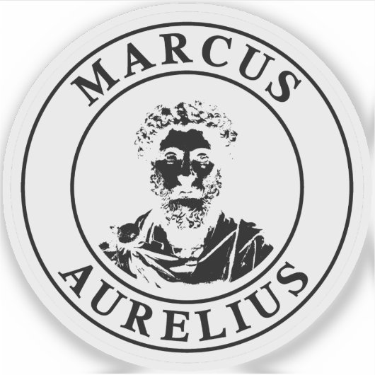 偉大なストア派のマルクス・アウレリウス (黒) シール (正面)