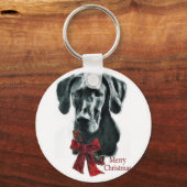 偉大なダンの黒いクリスマスギフト キーホルダー (正面)