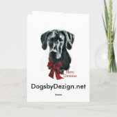 偉大なダンの黒いクリスマスギフト シーズンカード (裏面)