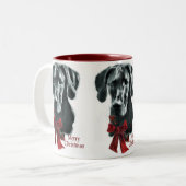 偉大なダンの黒いクリスマスギフト ツートーンマグカップ (正面左)
