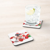 偉大なダン犬とクリスマスオーナメントの贈り物 コースター (右側)