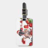 偉大なダン犬とクリスマスオーナメントの贈り物 ラゲッジタグ (正面縦)