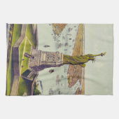 偉大なバルソルディ像、自由の女神像 キッチンタオル (横)