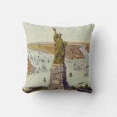 偉大なバルソルディ像、自由の女神像 クッション (正面)
