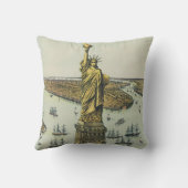 偉大なバルソルディ像、自由の女神像 クッション (裏面)
