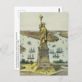 偉大なバルソルディ像、自由の女神像 ポストカード (正面/裏面)