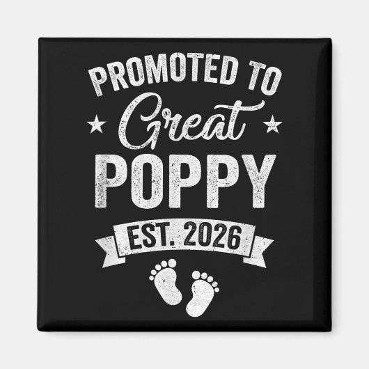 偉大なポピーに昇格 2026年妊娠発表 マグネット (正面)