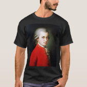 偉大な作曲家モーツァルトの肖像 Tシャツ (正面)