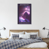 偉大な引用文アートに到達する登山 キャンバスプリント (インサイチュ (寝室))