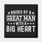 偉大な心の持ち主のユーモアあふれるパパ マグネット (正面)