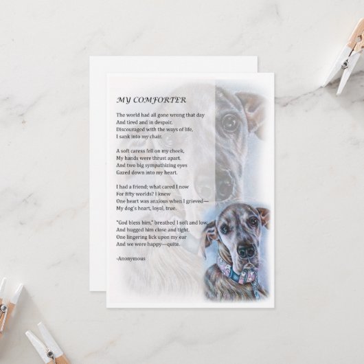 偉大な愛犬のギフトのグリーティングカード カード (正面/裏面インサイチュ)