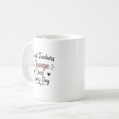 偉大な教師は毎日人々の人生を変える コーヒーマグカップ (正面左)
